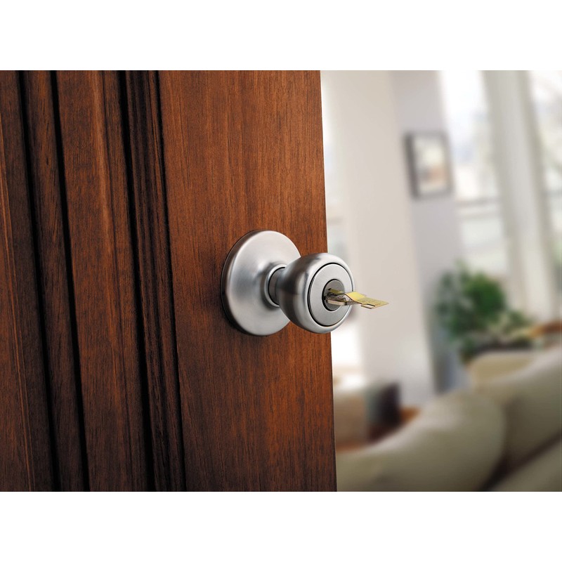 Kwikset 94002-862 Cove Keyed Entry Knob Featuring Smartkey Security In