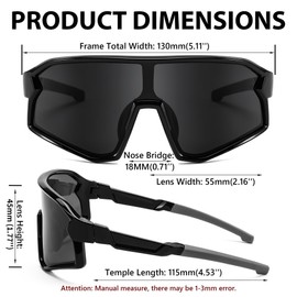 FEISEDY Teenagers Children's Sports Glasses Polarised 6-15 Years Cycling Glasses UV400 Protection Sports Sunglasses for Boys Girls B0183