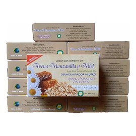 30pz Jabón Avena Manzanilla Y Miel Biodegradable Neutro Eco
