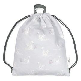 COLORFUL CANDY STYLE Laura Ashley Girls' Elementary School Stylish Quilted Backpack with Handles for Nursery and School Swans N0456600