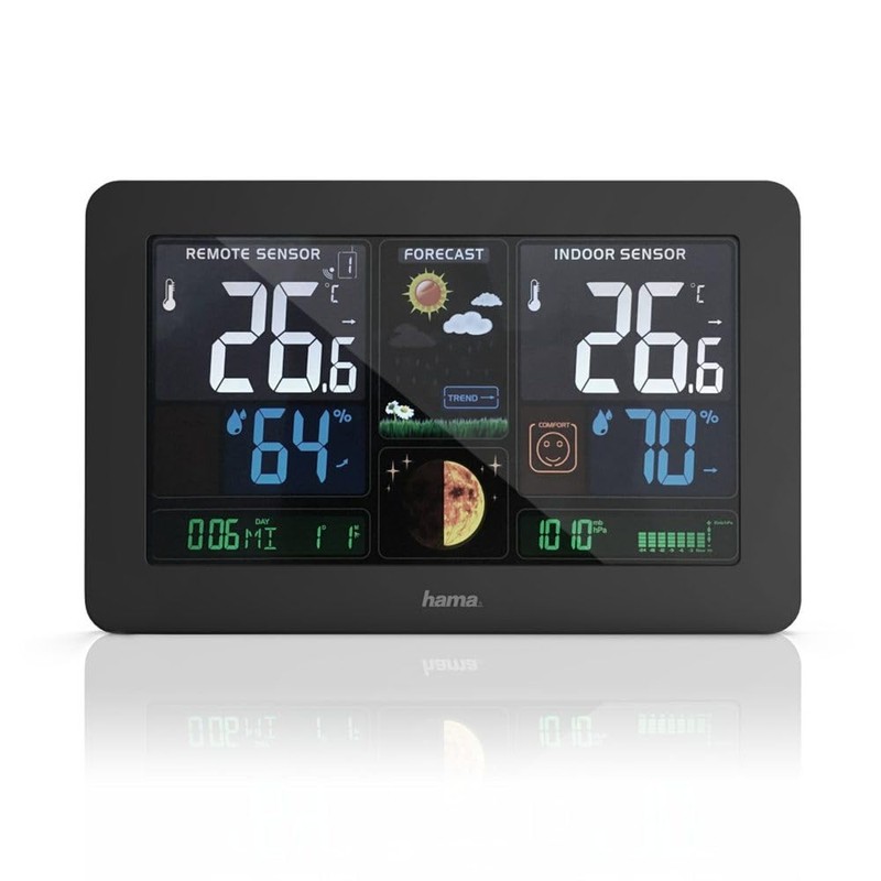 Hama Premium Colour Weather Station with USB Charging Function