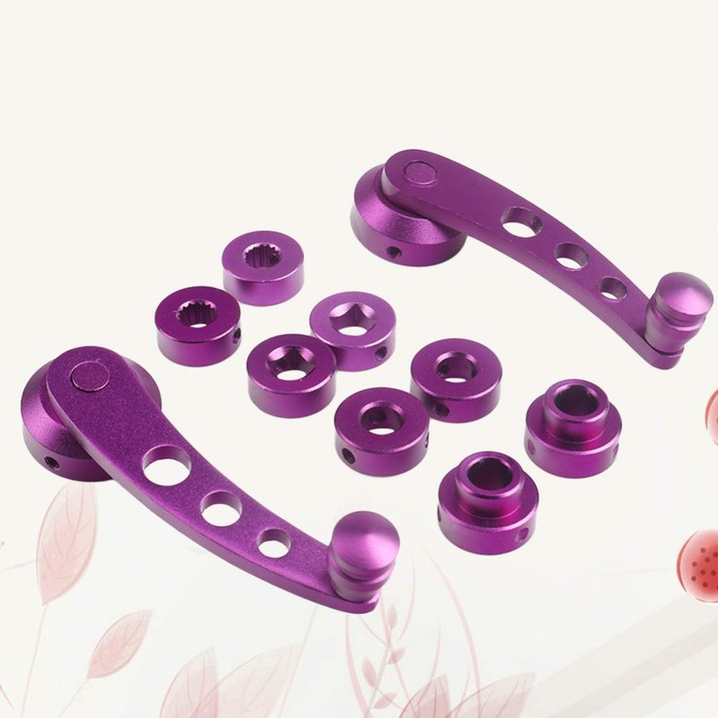 Veemoon 1 Set Car Window Handle Aluminum Alloy Window Crank