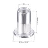 TA-VIGOR 100Pcs M5 Rivet Nuts, Aluminium Alloy Knurled Flat Head