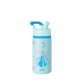 Summit 14oz Kids Water Bottle with Straw Lid - Vacuum Insulated, Reusable, Cupholder Friendly, Spill-Proof, BPA-Free:_Iridescent Elsa_14oz