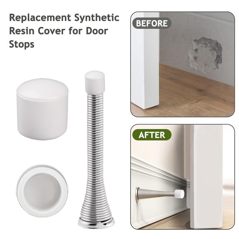 20PCS 0.39 Inch Door Stoppers Rubber Tip Replacement,Door Stop Bumper