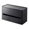 Yamazaki 5877 Double-Sided Tissue Case, Black, Approx. W 10.2 x