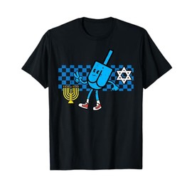Hanukkah Dreidel Peace Retro Chanukah Groovy Kids Men Women T-Shirt