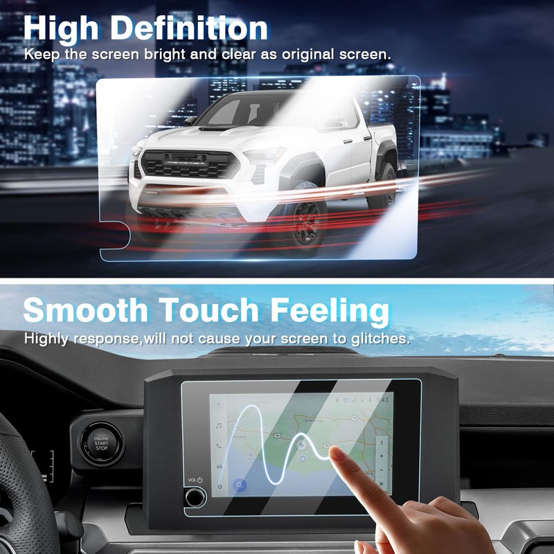 Karltys 2 Pack 2024 2025 Tacoma Screen Protector for Toyota
