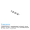 sourcing map Fully Threaded Rod M4 x 20mm 0.7mm Thread