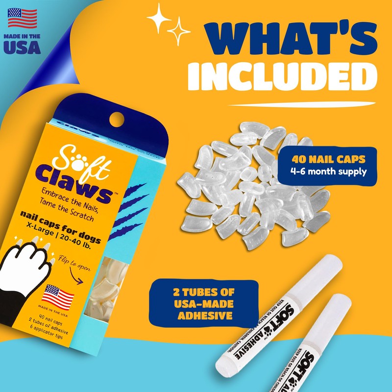 Soft Claws Nail Caps for Dogs with Non-Slip Design Made