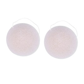 IWOWHERO 2pcs Face Cleansing Puff Large Bamboo Charcoal Sponges for Gentle Daily Exfoliation Suitable for Sensitive Skin Random Color