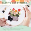 Joyeee Embroidery Starter Kit for Beginners Adults, 3 Set Cat+Green