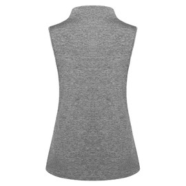 MOQIVGI Moisture Wicking Shirts for Women Sleeveless Collared Casual Summer Tops Workout Tennis Hiking Yoga Golf Clothing Grey Large