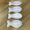 1pc, 45-60g, 2.7"x1.5"x0.9" White Selenite Fish, Handcrafted Crystal @Morocco