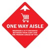 Public Safety Sign One Way Aisle Non-Slip Floor Graphic |