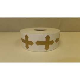 Perforated Cross Tanning Stickers, Roll of 1000