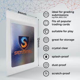 Sentinel® Semi Rigid Card Holders (50 Pack) - Premium Card Sleeves for Trading and Collectible Card Games - Card Savers Ideal for Grading Submissions (PSA, BGS, CGC)