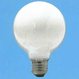 ASAHI G125E26110V-100W White Ball Lamp with E26 Base/Diameter 125mm/110V-100W (S)