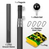 G128 Combo Pack: 16 Ft Telescoping Aluminum Flagpole (Black) &