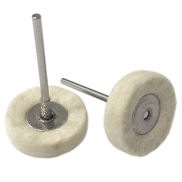 Pack of 2 Wool and Cotton Polishing Brush for Dremel