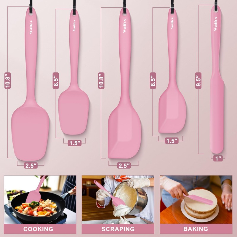 Walfos Silicone Spatula Set of 5 - (600°F) High Heat