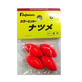 Fujiwara Color Sinker Natsume, No. 8, Fluorescent Red