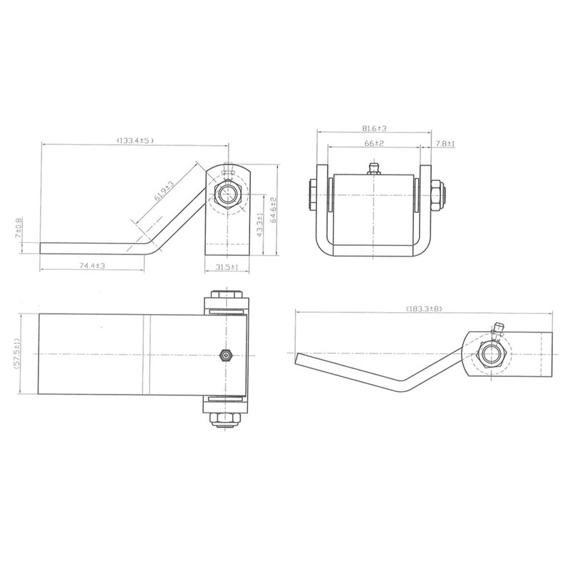 Mytee Products 4 Pack Steel Dump Trailer Hinges - Strap