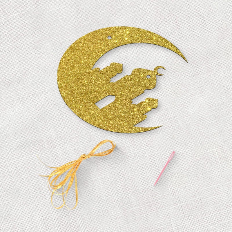 Umrah Mubarak Banner, Eid Decorations for Home 2025, Eid Festival