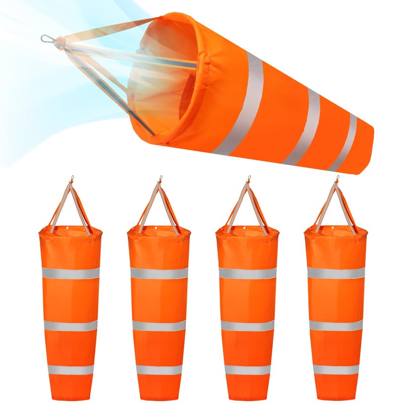ZOOFOX 4 Pack 40 Inch Windsock, Heavy Duty Printed Wind