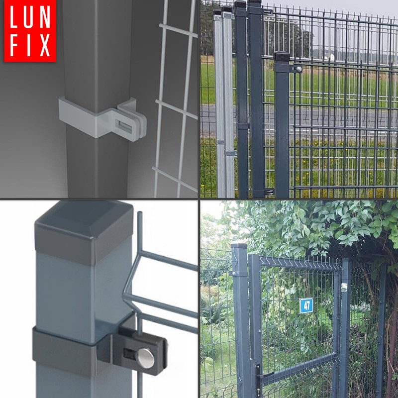 Square End Clamp 50 x 50 Graphite Fence Clamp Strut
