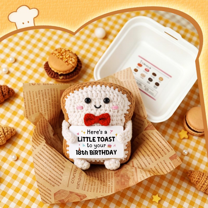 18th Birthday Gifts for Girls Boys- Emotional Support Crochet Toast