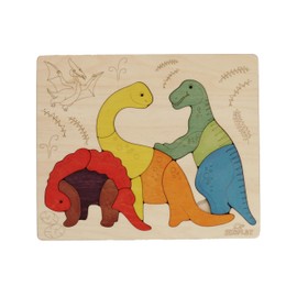 Jurassic Wooden Puzzle | 15 Pieces Jigsaw Puzzle | Endangered Animals for Kids 3 Years and Above
