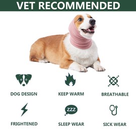 Anlitent Snood Headband for Small Dogs,Original Pet Calming Hoodie for Small Dogs Cats Puppy Grooming Anxiety Relief,Dog Hat Warm Stretchy,Pet Earmuff for Outdoor Walking Clam Down (Small, Pink)