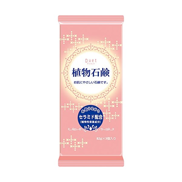 Duet Natural Soap, Floral Scent, 3.1 oz (82 g) x 3 Packs