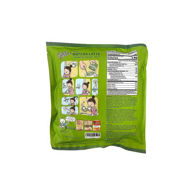 Prince of Peace Matcha Latte Instant Beverage - 24 Sachets