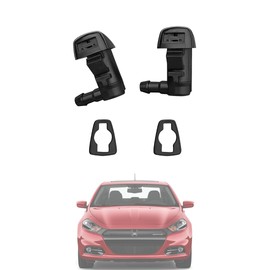 68081370AB Premium Wiper Washer Nozzles Fit for Dodge Dart 2013-2016 | Chrysler 200 (2015-2017), Windshield Washer Fluid Jet Nozzle | Easy to Install | 2 Pack, Ref 68260029AA, 58147