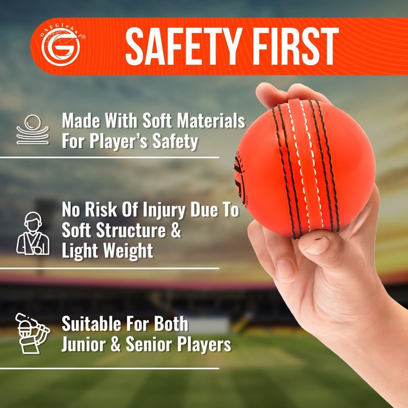 ONEGlobal Soft & Safe Practice Cricket Ball | Soft &