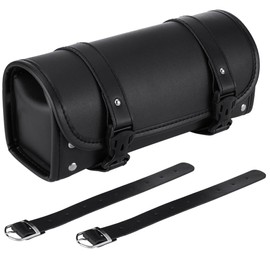 YOFAPA Motorcycle Handlebar Bag, PU Leather Bag for Motorbike, Motorcycle Tool Pouch, Motorcycle Fork Bags, Sissy Bar Storage Bags with 2 Straps