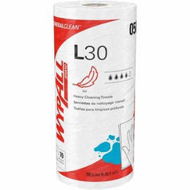 Wypall L30 General-Purpose Wipers - 11" x 10.40" - 70 Sheets/Roll - White - Perforated, Light Duty, Wet Strength, Soft, Reinforced, Absorbent, Solvent Resistant - for Face, Hand, General Purpose,
