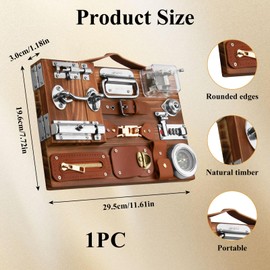 Fidget Busy Board,Dementia Activities for Adults Seniors Elderly,Montessori Sensory Busy Board for Toddlers.Dementia Toys Products,Activity Board for Fine Motor Skills.Alzheimers Dementia Aids Gifts
