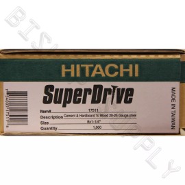 Hitachi 17511 1000ct SuperDrive Cement & Hardboard 8x1-1/4" Collated Screws