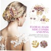 OATIPHO Floral Hairpins Set Wedding Hair Combs with Rhinestone Pearl