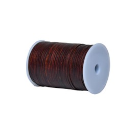 Cords Essentials Cordón plano de piel de 22 yardas de 3 mm, color marrón claro envejecido
