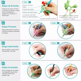 Baixi 16 Kit Agarres Para Lápices Niños Corrector De Escritura