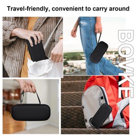 BOVKE Carrying Case Compatible with Sonos Roam 2 Portable Waterproof Bluetooth Wireless Speaker, Roam 2 Bluetooth Speaker Holder with Mesh Pocket for Charging Cables Accessories, Black
