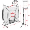 BaseGoal 7'×7' Baseball Softball Practice Net,Baseball Backstop,with Batting Tee,for Hitting