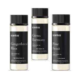 Christmas Fragrance Oil Set, Scentia Winter Fragrance Oils for Diffuser & Candle Making | Pine Frost, Gingerbread Bliss, Citrus Harmony Winter Scented Oils : 3x20ml Pack for Thanksgiving Gift, Holiday
