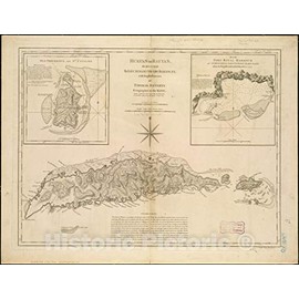 Historical Map, 1775 Ruatan or Rattan, Vintage Wall Art : 24in x 18in