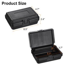 sourcing map Hard Carry Case 6.5" High-Density Polyethylene Empty Tool Box Rust & Weather-Resistant Blow Forming Tool Case for Household Workshop Car