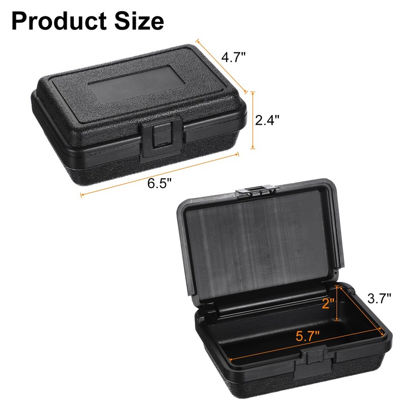 sourcing map Hard Carry Case 6.5" High-Density Polyethylene Empty Tool